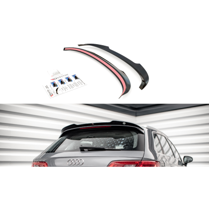 Maxton Design prodloužení spoileru pro Audi A3 8V, černý lesklý plast ABS, Sportback