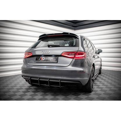 Maxton Design prodloužení spoileru pro Audi A3 8V, černý lesklý plast ABS, Sportback