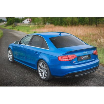 Maxton Design prodloužení spoileru pro Audi A4 B8, černý lesklý plast ABS