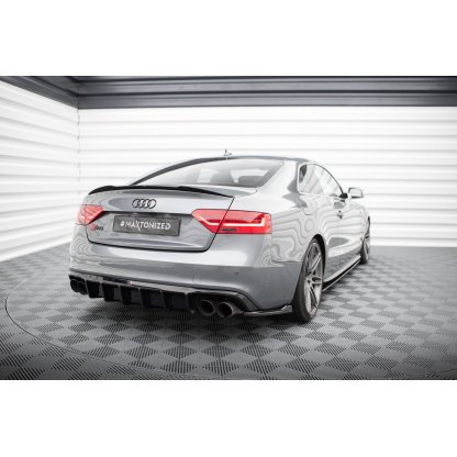 Maxton Design prodloužení spoileru pro Audi A5, S5 8T, černý lesklý plast ABS, Coupe