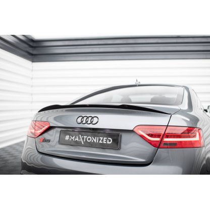 Maxton Design prodloužení spoileru pro Audi A5, S5 8T, černý lesklý plast ABS, Coupe