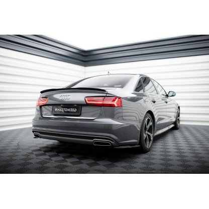 Maxton Design prodloužení spoileru pro Audi A6 C7, C7 FL, černý lesklý plast ABS