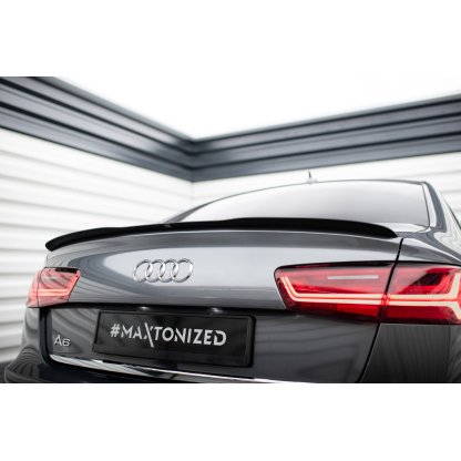 Maxton Design prodloužení spoileru pro Audi A6 C7, C7 FL, černý lesklý plast ABS