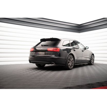Maxton Design prodloužení spoileru pro Audi A6 C7, černý lesklý plast ABS