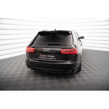 Maxton Design prodloužení spoileru pro Audi A6 C7, černý lesklý plast ABS