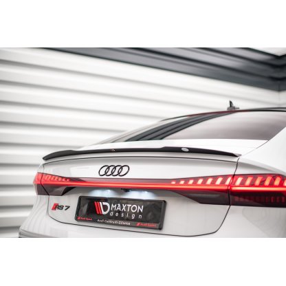 Maxton Design prodloužení spoileru pro Audi A7 C8 S-Line, černý lesklý plast ABS