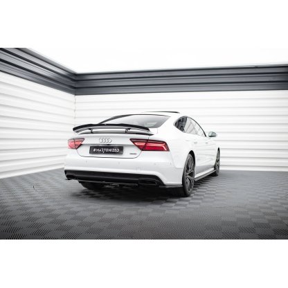 Maxton Design prodloužení spoileru pro Audi A7, S7 C7, C7 FL, černý lesklý plast ABS