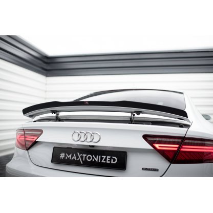 Maxton Design prodloužení spoileru pro Audi A7, S7 C7, C7 FL, černý lesklý plast ABS