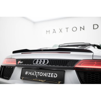 Maxton Design prodloužení spoileru pro Audi R8 Mk2, černý lesklý plast ABS, Spyder