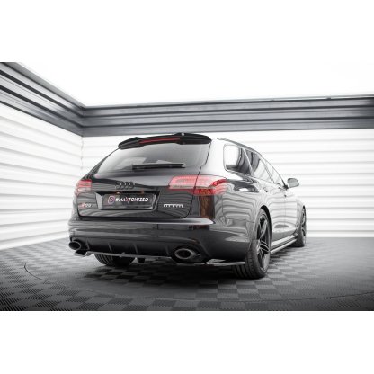 Maxton Design prodloužení spoileru pro Audi RS6 C6, černý lesklý plast ABS, Avant, r.v. 2007-2010