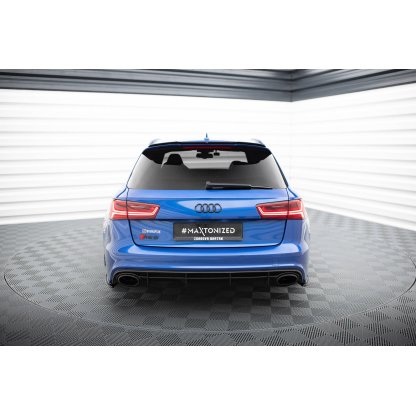 Maxton Design prodloužení spoileru pro Audi RS6 C7 Facelift, černý lesklý plast ABS
