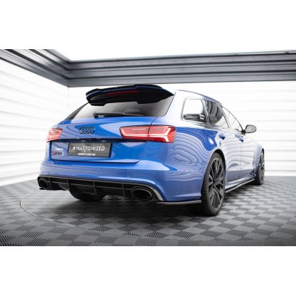 Maxton Design prodloužení spoileru pro Audi RS6 C7 Facelift, černý lesklý plast ABS