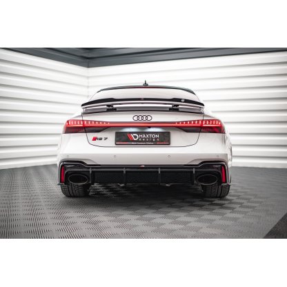 Maxton Design prodloužení spoileru pro Audi S7 C8, černý lesklý plast ABS
