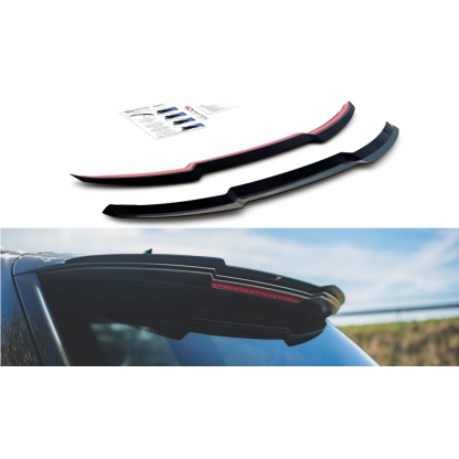 Maxton Design prodloužení spoileru pro Audi SQ7 Mk2, černý lesklý plast ABS
