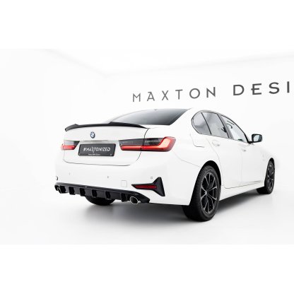 Maxton Design prodloužení spoileru pro BMW řada 3 G20, černý lesklý plast ABS