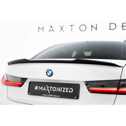 Maxton Design prodloužení spoileru pro BMW řada 3 G20, černý lesklý plast ABS