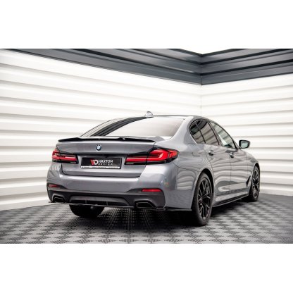 Maxton Design prodloužení spoileru pro BMW řada 5 G30, G30 FL, černý lesklý plast ABS, M-pack