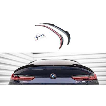 Maxton Design prodloužení spoileru pro BMW řada 8 Gran Coupe/G16, černý lesklý plast ABS