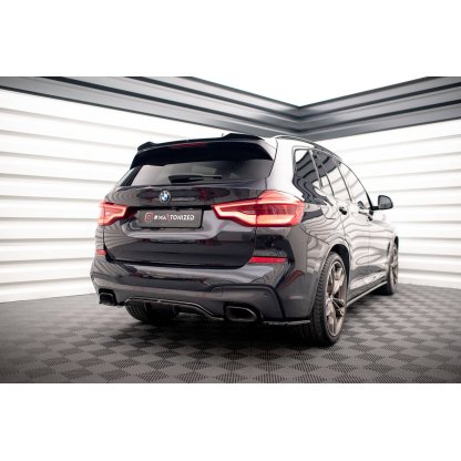 Maxton Design prodloužení spoileru pro BMW X3 G01, černý lesklý plast ABS, M-Pack