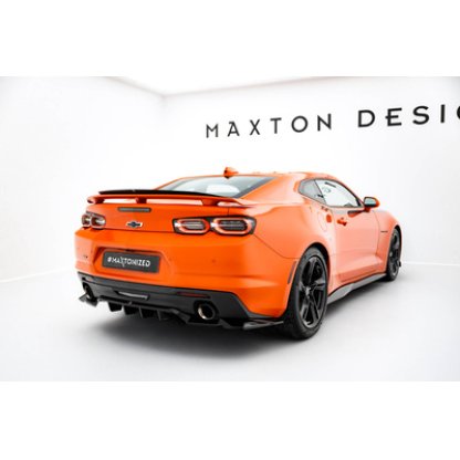 Maxton Design prodloužení spoileru pro Chevrolet Camaro SS Mk6 Facelift, černý lesklý plast ABS
