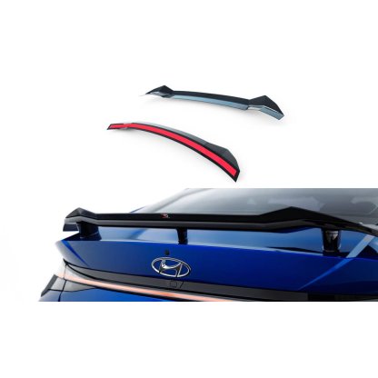 Maxton Design prodloužení spoileru pro Hyundai Elantra N Mk7, černý lesklý plast ABS