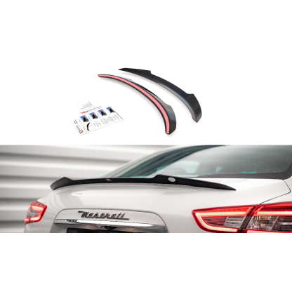 Maxton Design prodloužení spoileru pro Maserati Ghibli Mk3, černý lesklý plast ABS