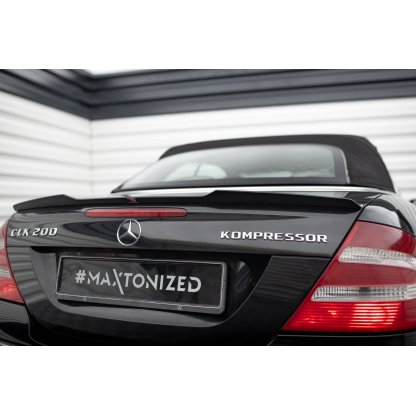 Maxton Design prodloužení spoileru pro Mercedes CLK W209, černý lesklý plast ABS, Cabriolet