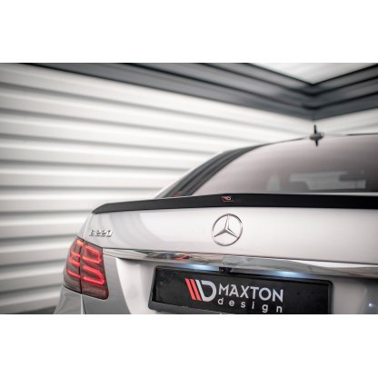 Maxton Design prodloužení spoileru pro Mercedes třída E W212 Facelift/Sedan/E63 AMG, černý lesklý plast ABS