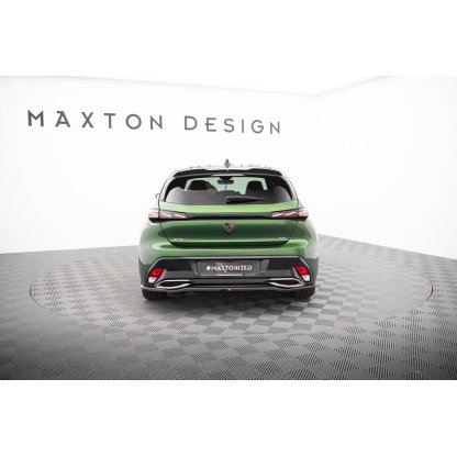 Maxton Design prodloužení spoileru pro Peugeot 308 GT Mk3, černý lesklý plast ABS, Hatchback