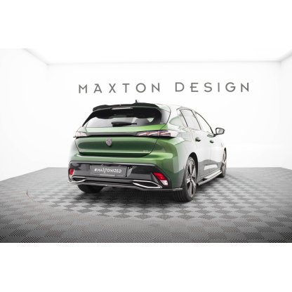 Maxton Design prodloužení spoileru pro Peugeot 308 GT Mk3, černý lesklý plast ABS, Hatchback