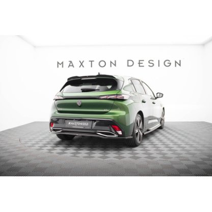 Maxton Design prodloužení spoileru pro Peugeot 308 GT Mk3, černý lesklý plast ABS, Hatchback