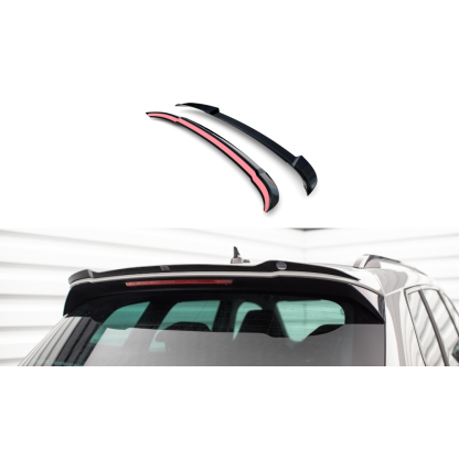 Maxton Design prodloužení spoileru pro Škoda Karoq MK1 Facelift Sportline, černý lesklý plast ABS