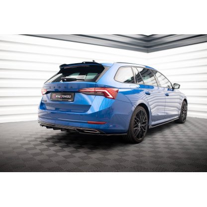 Maxton Design prodloužení spoileru pro Škoda Octavia Mk4, černý lesklý plast ABS