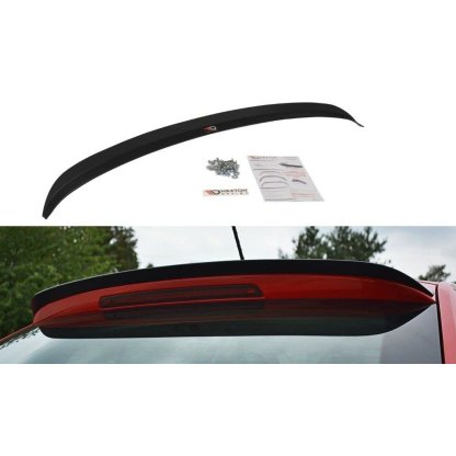 Maxton Design prodloužení spoileru pro Škoda Rapid, černý lesklý plast ABS, Spaceback