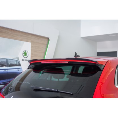 Maxton Design prodloužení spoileru pro Škoda Scala, černý lesklý plast ABS, pouze pro originální spoiler č. 657827939
