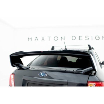 Maxton Design prodloužení spoileru pro Subaru Impreza WRX STi Mk3 Facelift, černý lesklý plast ABS