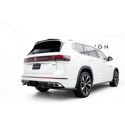 Maxton Design prodloužení spoileru pro Volkswagen Atlas R-Line Mk1 Facelift 2, černý lesklý plast ABS