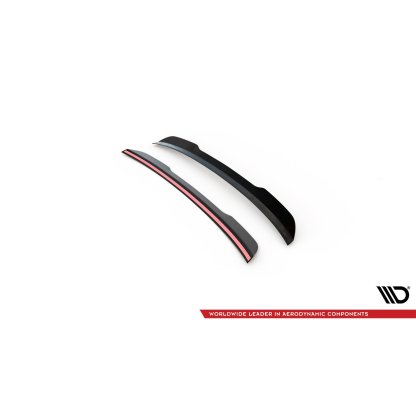Maxton Design prodloužení spoileru pro Volkswagen Passat Mk8 (B8), černý lesklý plast ABS, R-Line
