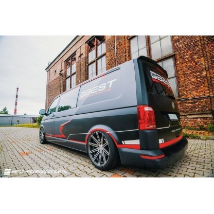 Maxton Design prodloužení spoileru pro Volkswagen T6, černý lesklý plast ABS