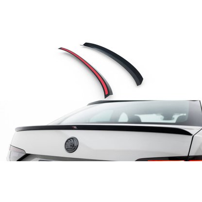 Maxton Design prodloužení spoileru ver.1 pro Škoda Superb Mk3, černý lesklý plast ABS