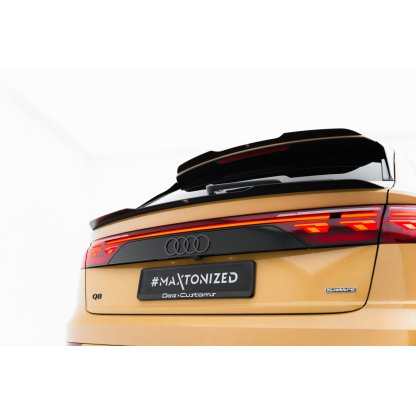 Maxton Design prodloužení spoileru ver.2 pro Audi SQ8 Mk 1, černý lesklý plast ABS