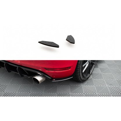 Maxton Design "Racing durability" boční difuzory pod zadní nárazník pro Volkswagen Golf GTI Mk6, plast ABS bez povrchové úpravy