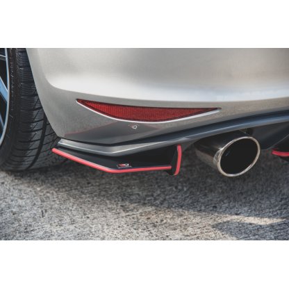 Maxton Design "Racing durability" boční difuzory pod zadní nárazník ver.1 pro Volkswagen Golf GTI Mk7, plast ABS bez povrchové úpravy