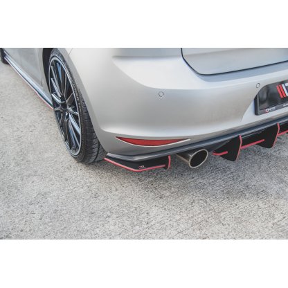 Maxton Design "Racing durability" boční difuzory pod zadní nárazník ver.1 pro Volkswagen Golf GTI Mk7, plast ABS bez povrchové úpravy