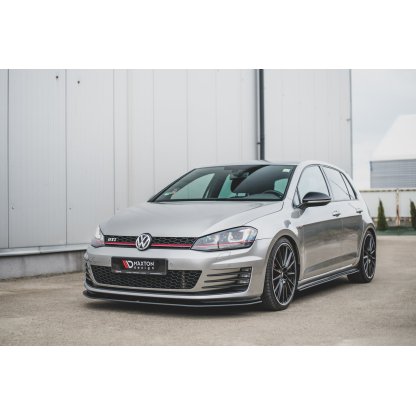 Maxton Design "Racing durability" spoiler pod přední nárazník pro Volkswagen Golf GTI Mk7, plast ABS bez povrchové úpravy