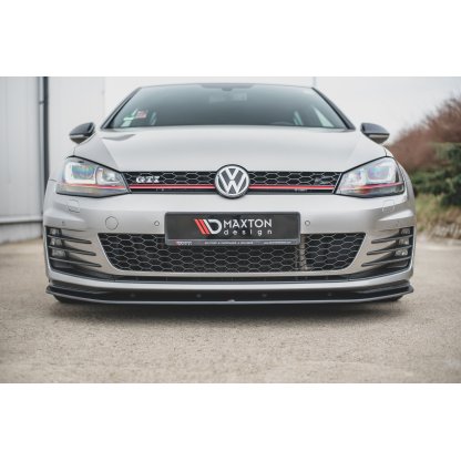 Maxton Design "Racing durability" spoiler pod přední nárazník pro Volkswagen Golf GTI Mk7, plast ABS bez povrchové úpravy