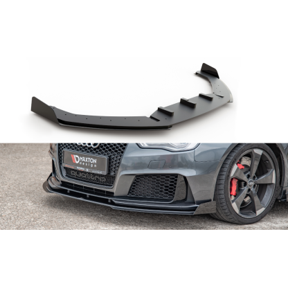 Maxton Design "Racing durability" spoiler pod přední nárazník s rohovými splittery pro Audi RS3 8V, plast ABS bez povrchové úpravy, Sportback