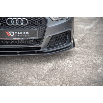 Maxton Design "Racing durability" spoiler pod přední nárazník s rohovými splittery pro Audi RS3 8V, plast ABS bez povrchové úpravy, Sportback