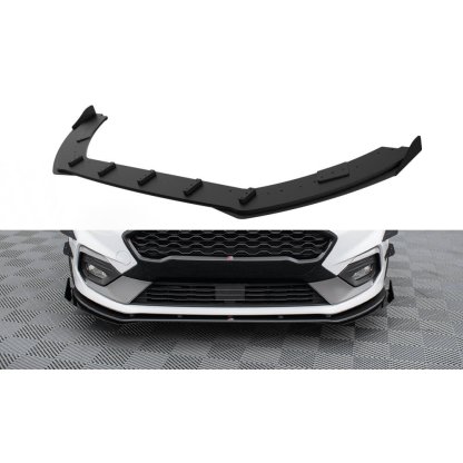 Maxton Design "Racing durability" spoiler pod přední nárazník s rohovými splittery pro Ford Fiesta ST Mk8, plast ABS bez povrchové úpravy, vč. ST-Line