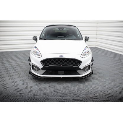 Maxton Design "Racing durability" spoiler pod přední nárazník s rohovými splittery pro Ford Fiesta ST Mk8, plast ABS bez povrchové úpravy, vč. ST-Line